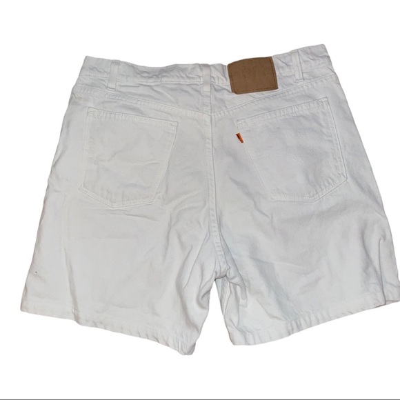 LEVI’S Orange Tab Vintage Jean Shorts White Size 36 - Picture 8 of 9